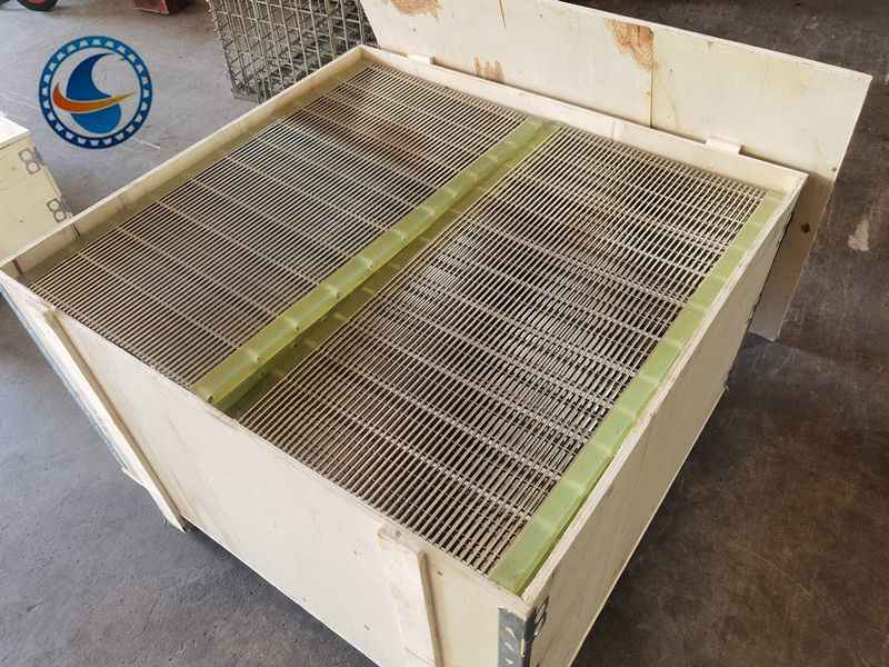 สแตนเลส 304 สล็อต 1.7 มิลลิเมตร แผ่นสกรีนสาย wedge สําหรับการกรองอาหาร