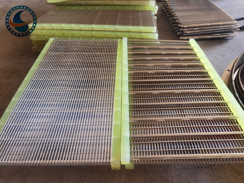 สแตนเลส 304 สล็อต 1.7 มิลลิเมตร แผ่นสกรีนสาย wedge สําหรับการกรองอาหาร