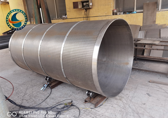 2175mm SS304 Wedge Wire Screen Cylinder 250μM สำหรับการบำบัดน้ำเสีย