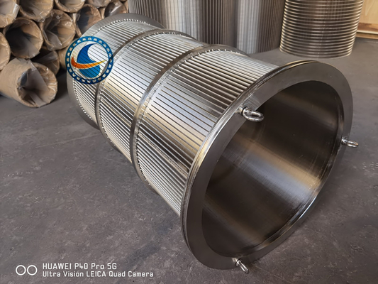 SS316L Wedge Wire หน้าจอโรตารี่ดรัมลวดสำหรับการบำบัดน้ำเสีย