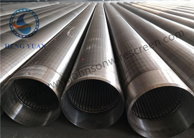 Wedge V Shaped Ss 205 Johnson Wire Screen Wrapped Slotted Pipe สำหรับการกรอง