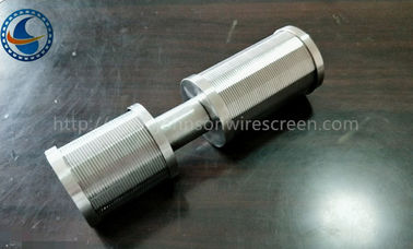 หัวฉีดหน้าจอ SS Johnson Wedge Wire ปรับแต่งสำหรับลูกค้า 0.05-1 มม. ขนาดสล็อต