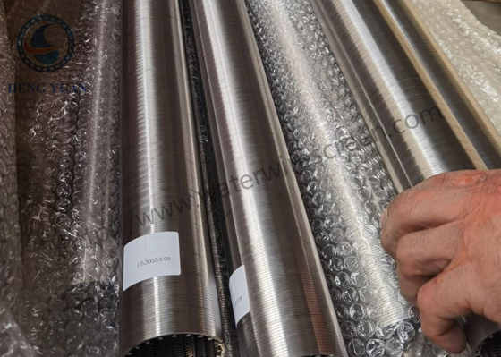 Ss 316l 60.4mm เส้นผ่านศูนย์กลางลิ่มลวดหน้าจอ Tube 0.4mm Slot