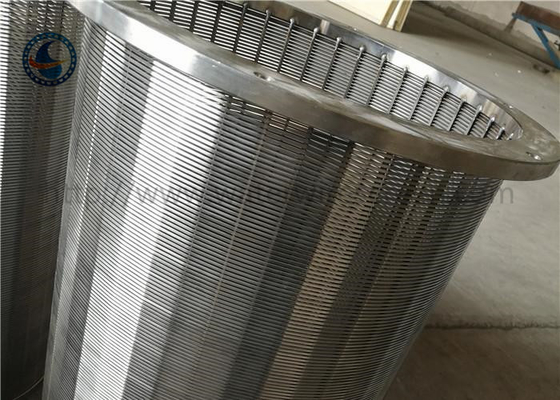 ตัวกรองกระบอกสูบ Johnson Wedge Wire หน้าจอ Foti Slot 0.5 Mm Stainless Steel