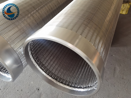Ss 304 316 V Wire Johnson หน้าจอท่อห่อหุ้ม Slotted สำหรับการกรอง