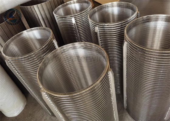 Reverse Back Wash Filter Drum จอห์นสันไวร์สกรีนสล็อตกระบอก 316l